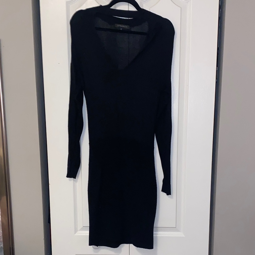 Dynamite Elegant Black Long Sleeve Dress